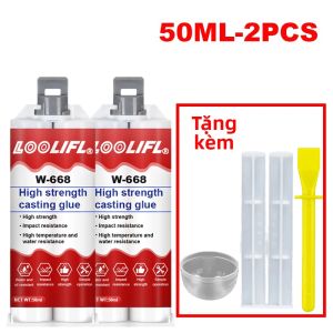 LOOLIFL | Keo Dán Epoxy Chống Thấm 50ml Chất Kết Dính Mạnh Mẽ Cho Kim Loại Nhựa Xi Măng Và Nhiều Vật Liệu Khác - Keo Lỏng Dùng Cho Nghề Mộc Chế Biến Gỗ