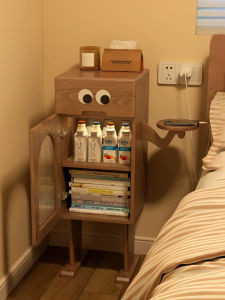 DONGMU | Creative Wooden Bedside Table with Light