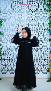 Inara Kids + Jilbab Ceruty Gamis Anak Perempuan Umur 7-8 Tahun Viral Dress Anak Tanggung Remaja
