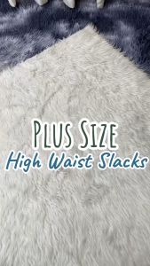 Lings Closet Stretchable Black Slacks Plain Pants For Plus Size Women Waist From 33-41 2803