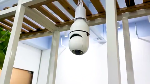 V380 PRO CCTV Camera Connect Cellphone with Mic6MP Outdoor CCTV Camera WaterproofCCTV Bulb CCTV Camera Wifi Connect 360 Home IP Security Cameras Night Vision With Alarm Sensor Smart Camera CCTV with Audio and Speaker