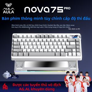 AULA | Bàn phím cơ không dây ba chế độ Tarantula nova75MAS với kết nối Bluetooth và có dây - Thiết bị ngoại vi máy tính có thể tùy chỉnh
