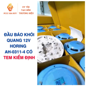 Đầu báo khói 12V Horing AH-0311-4 có tem kiểm định-Dùng với hệ thống và tủ trung tâm báo cháy