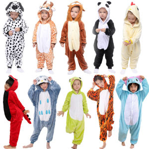 Cartoon Animal Onesie Pajamas Performance Parent-Child Rabbit Elephant Sleepwear Comfortable Breathable Moisture Wicking Polyester