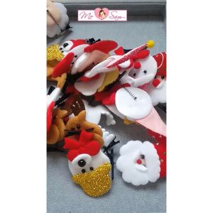 Kẹp tóc Noel cho bé chủ đề GIÁNG SINH cài tóc dễ thương Shop Mẹ Sam