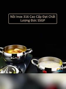 Nồi Kho Tộ Bếp Từ 22cm SSGP Nồi Đất Giữ Nhiệt Lâu Chống Nứt Kho Cá Hầm Cháo Giữ Trọn Dinh Dưỡng Nắp Mạ Vàng An Toàn