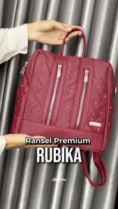 AQILALOVA Rubika Tas Ransel Wanita 2in1 Backpack Muat Banyak Anti Air