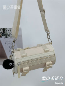 INS Japanese Style Niche Design Red Trendy Brand Cylinder Small Bag Female K-style Trendy Casual Shoulder Messenger Bag