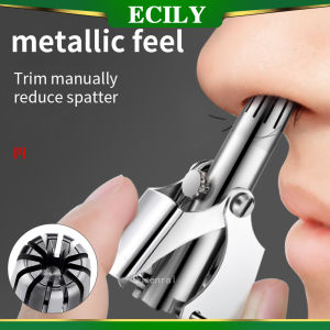 ECILY Lông Mũi tai Tông đơ cho Nam bằng Thép không gỉ Hướng dẫn sử dụng có thể giặt xách tay tondeuse Nez tẩy lông mũi vibrissa dao cạo Máy cạo râu