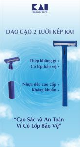 Dao Cạo Râu 02 Lưỡi Kép Kai Razors 09167-BB2-20P  Set 20 cây (Combo Dao Cạo Và Set Mini)