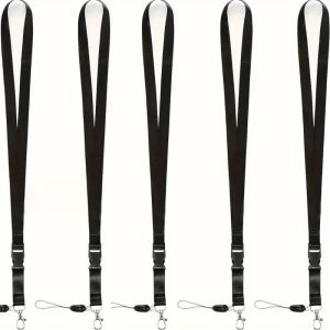 Stylish Detachable Polyamide Neck Lanyard - Adjustable Breakaway ID Card Holder for Keys Badge and Accessories