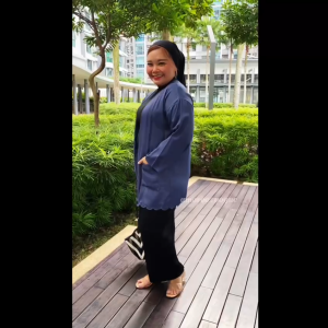 Plus Size (L-6XL) Premium Silk Cotton Crepe Cardigan Sulam Muslimah (4969)