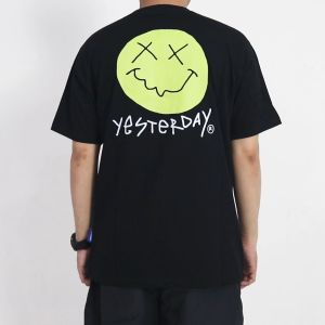 Yesterday – Kaos Pria Distro Premium 24s Tshirt Cowok Keren Hitam Slept