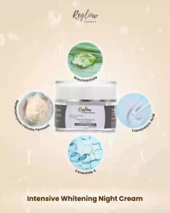 Reglow Intensive Whitning Night Cream Series Wajah Bpom Perawatan Wajah Jerawat flek Hitam