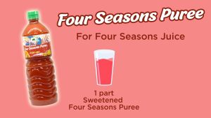Sweetened Four Seasons Puree 750ml: A Healthy & Convenient Fruit Drink