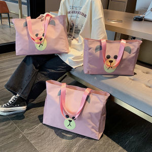 Lightweight Large Capacity Travel Bag Womens Single Shoulder Sports Fitness Bag Waterproof Oxford Cloth Handbag for Vacation