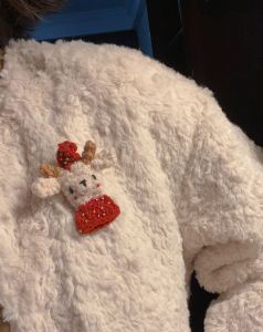 Handmade New Years Pin Brooch Cute Dog Panda Deer Pin Clothes Accessories Yarn Crochet Finished Product Fashionable Jewelry