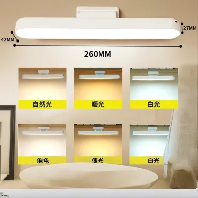 Bathroom LED Mirror Light Stick-On Charging Makeup Illumination No-Punching Required for Vanity Sink And Bathroom Decor