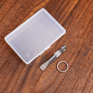 ชะแลงโลหะผสมไทเทเนียมมัลติฟังก์ชั่น/ที่เปิดขวดพร้อมพวงกุญแจสแตนเลสสําหรับการตั้งแคมป์กลางแจ้ง/ใช้ในบ้าน EDC pry bar ใหม่