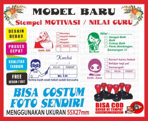 (promo viral) stempel penilaian guru stempel guru sd stempel guru unik stempel flash otomatis