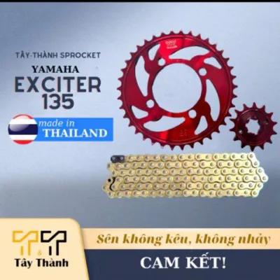 BỘ NHÔNG SÊN DĨA EXCITER 135 MẪU ĐỎ XÉO SIÊU ĐẸP - Chuyên linh kiện xe