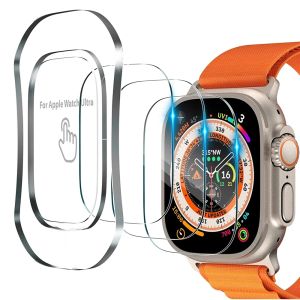 Tempered Glass film compatible with for Apple Watch Ultra/Ultra 2 49mm Screen Protector With Automatic Stick Film Tool iWatch Ultra Pro 49mm Accessories