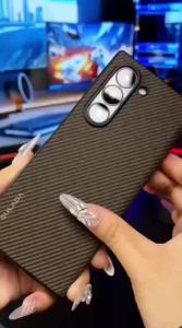 เหมาะสำหรับ Samsung Z Fold6 Z Fold5 Z Fold4เคสโทรศัพท์มือถือฝาครอบเคสบางเฉียบ Kevra ฝาครอบตัวดูดแม่เหล็กอัจฉริยะ ZFold6เคสกันกระแทกระดับไฮเอนด์สำหรับธุรกิจ ZFold6 ZFold5 ZFold4ZFold 6 ZFold 5