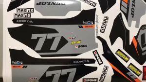 Decal CRF 150L Hitam Orange Racing Berkualitas