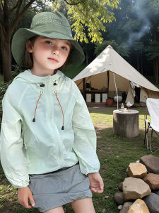 Lightweight Breathable Childrens Sun Protection Clothes Outdoor Summer UV Protection Outerwear for Boys And Girls