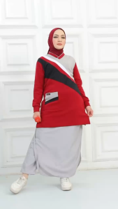 Setelan Baju Senam Muslimah Rok Celana / Model Celana Rok Muslimah Setelan Baju Olahraga Wanita Muslimah