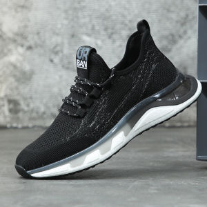 SHIPAILUO | Breathable Flyknit Mens Running Shoes Summer Casual Slip-On Sneakers Low Top Flat Heel Foam Outsole Mesh Inner Lining