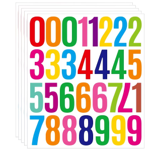 5 Sheets Reflective Mailbox Numbers Stickers 2 Inch Number Sticker Address Numbers for Mailbox House Door Cars Crafts