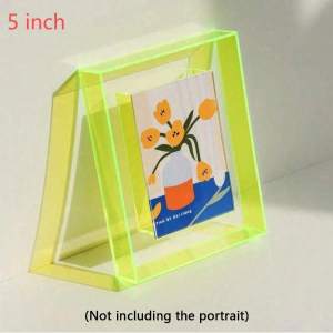 5 Inch Nhiều Màu Sắc Acrylic Khung Ảnh DIY Poster Gắn Màn Hình Hiển Thị Phong Cách Hiện Đại Bàn Trang Trí Hình Bảng Thông Báo Giá Đỡ