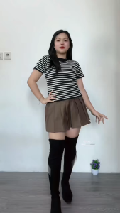 PINKEY P354 Sepatu Boots Panjang Selutut Winter Musim Dingin Shoes Sepatu Tinggi Wanita