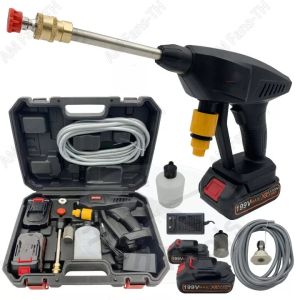 【แบตเตอรี่2ก้อน】เครื่องฉีดน้ำไร้สาย ไฟฟ้าแรงสูง ทำน้ำได้เต็มที่ เครื่องฉีดโฟม ล้างรถ รดน้ำต้นไม้ ลายสก๊อต ตก slasher col/ใหญ่ 20000 mAh กำลังไฟ 800 วัตต์