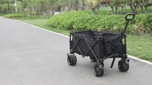 Nicedeal Heavy-Duty Foldable Trolley Cart with Heavy Duty Wheels for Outdoor Shopping & Camping