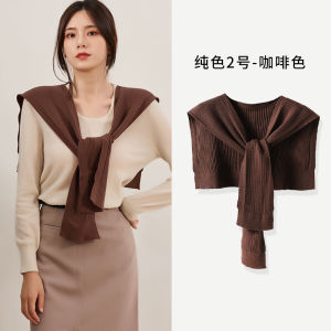 Áo Khoác Len Dệt Kim Nữ Phong Cách Hàn Quốc Mùa Xuân Thu Khăn Choàng Trang Trí Ngoài Trời Áo Sơ Mi Thời Trang Phòng Máy Lạnh