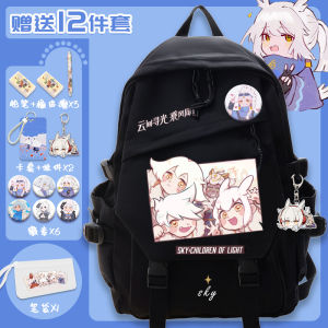 Large Capacity School Backpack for Elementary And Middle School Students Boys And Girls Cartoon Print Double Shoulder Bag