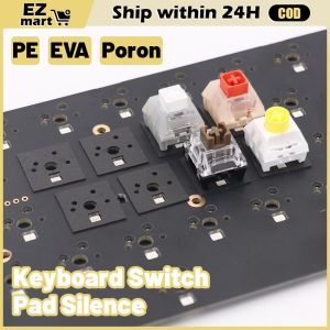 120Pcs Welding Hot-swap Switch Silencer Cotton Mechanical Keyboard Shaft Underpad Keys Poron PE EVA Switch Buffer Foam Pads