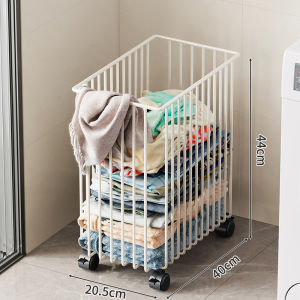 WUBUWEI | Bathroom Laundry Hamper With Wheels Folding Storage Basket