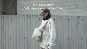 HIDREAM Poop Bag Dispenser Wide Mouth Large Capacity Front Zipper Pull Metal Hook Waterproof Nylon Pouch