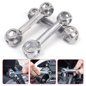 รถซ่อมมือเครื่องมือแบบพกพา 10 in 1 ประแจโลหะผสม 6-15 มม.สำหรับรถจักรยานยนต์จักรยาน