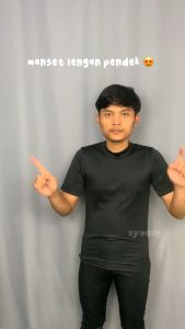 Manset Baselayer Lengan Pendek Kaos Dalam Olahraga Fitness Gym Running Jogging Lari Pria Wanita Dewasa