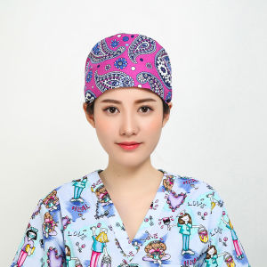 Mũ Hình Quả Dưa Chuột Có Dây Buộc Mũ Y Tá Nữ Thoáng Khí Mỏng Mùa Hè Mũ Làm Việc Tại Phòng Khám Răng Mũ Hoa Phong Cách Ngọt Ngào Dễ Thương