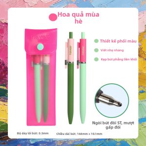 NEVER | Bút Gel Dùng Nib Co Giãn Màu Thời Trang cho Sinh Viên Đưa Tiệc 2 chiếc