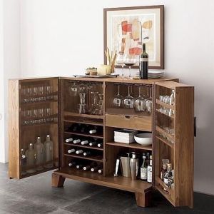 Living Room Solid Wood Wine Cabinet Storage Rack Accessible Luxury American Household Kitchen Storage Sideboard Cabinet Double Door Wall Hallway