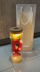 ดอกกุหลาบ ช่อดอกไม้ กู้เหมือน (ช่อกู้เหมือนในโหลแก้ว) ดอกกุหลาบวาเลนไทน์ ของขวัญวาเลนไทน์ วันแห่งความรัก รับปริญญา