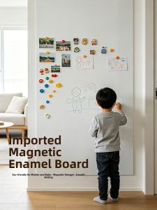 BEIQIVI | Magnetic Enamel Wall Storage Shelf for Living Room