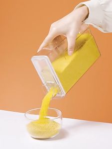 Food Container Transparent Cereal Dry Food Storage Dispenser  Multipurpose Plastic Jar Airtight Container For Kitchen Pantry Kitchen Organizer Food Sealed Storage Spices Seasoning Storage Box