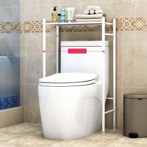 Bathroom Storage Rack Toilet Washer Bathroom Cabinet Overhead Storage Shelf No Drilling Required Stainless Steel Floor Standing